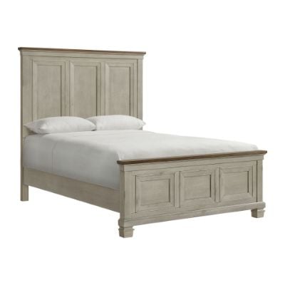 Farmington Queen Panel Bed in Medium Brown and Washed Stone Angle.jpg
